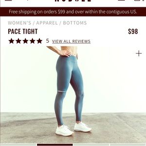 Nobull Pace tights in Steel Blue